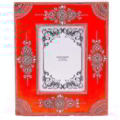 Painted and embossed photo frame "Deep Orange" pf01