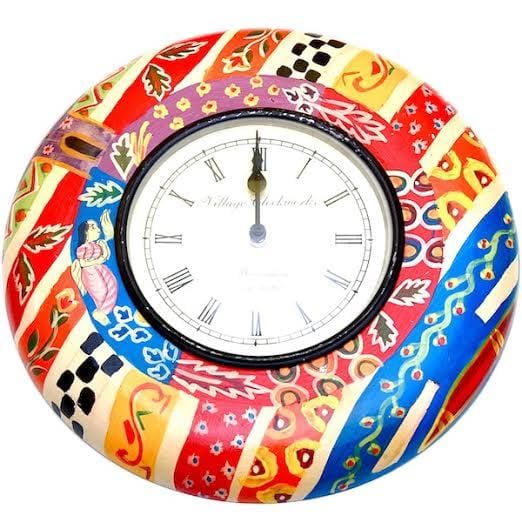 Painted wooden clock"Mirage" clock09