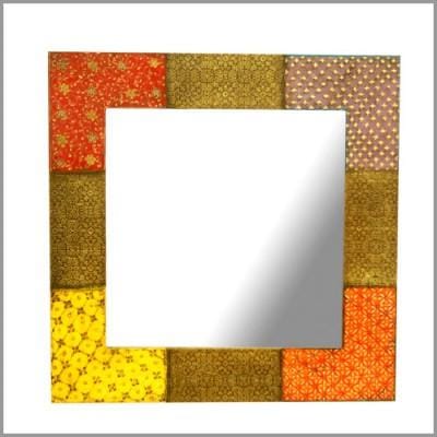 Painted & Brass work fusion Mirror (m04)