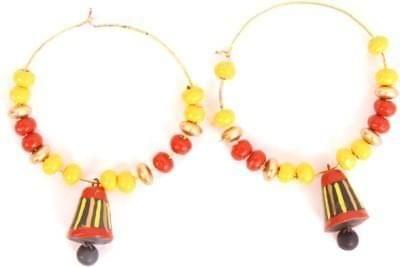 Terracotta Ceramic Hoop Earring