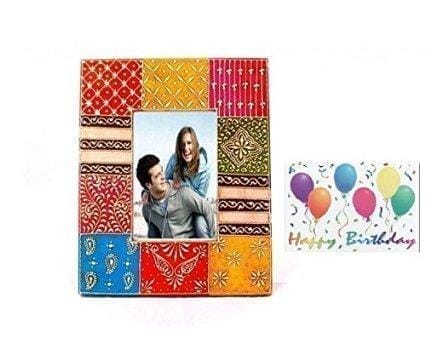 Birthday gift Personalised photo frame birthday card