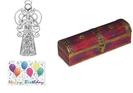 birthday gift for women: Ethnic jewelery box, heart holding angel
