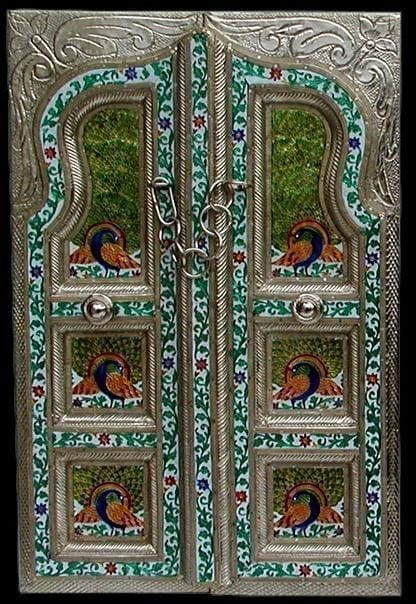 Meenakari Wall hanging " Peacocks on my window"