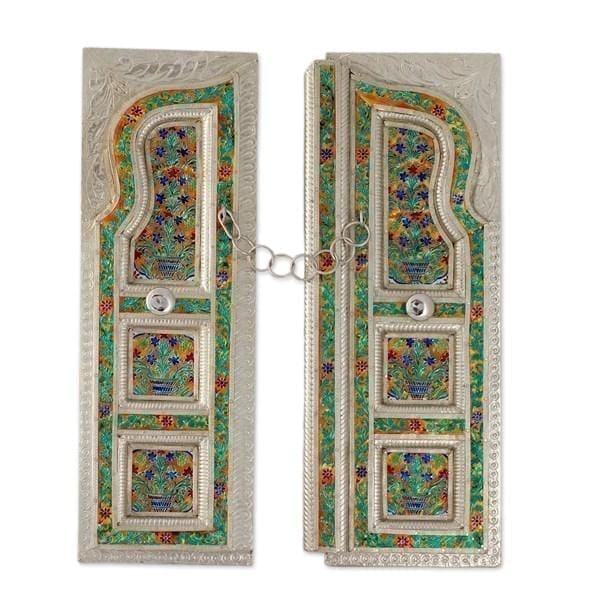 Meenakari wall hanging "Flowers on my window"