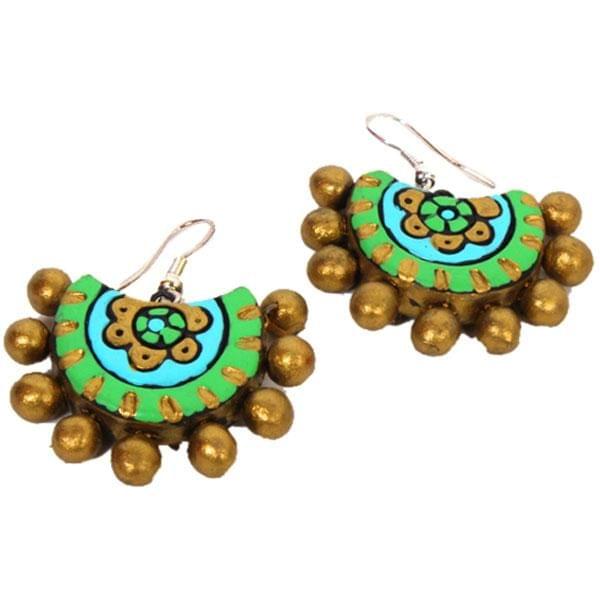 Terracotta Ceramic Dangle Earring (ger008)
