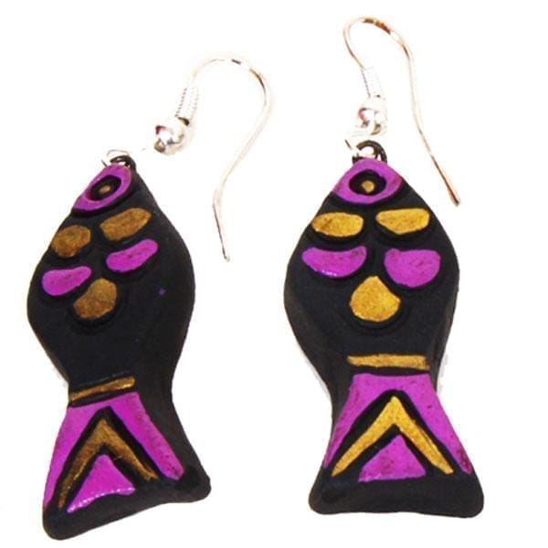 Terracotta Ceramic Dangle Earring (fer002)