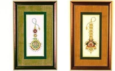 Marble Painting Showpiece - 42 cm (Stoneware, Multicolor) paintingmarble03