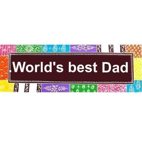 Painted Wooden wall art "World's Best Dad"