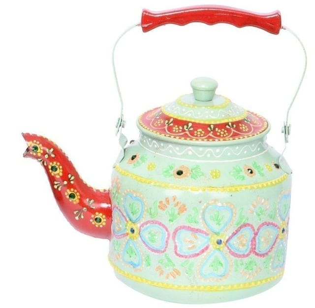 Handpainted Decorative Kettle (Light Blue) pdkt05