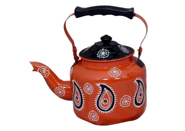Handpainted Decorative Kettle (Orange) pdkt10