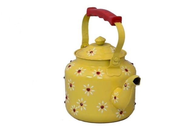 Handpainted Decorative Kettle (Yellow) pdkt11