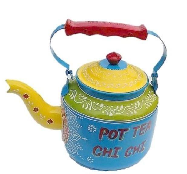 Handpainted Decorative Kettle (Blue) pdkt06