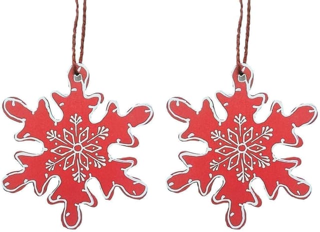 Wooden Christmas decoration, Set of 2, 4 inches (chred19)
