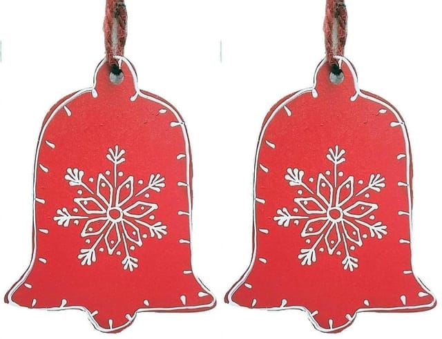 Wooden Christmas decoration, Set of 2, 4 inches (chred14)