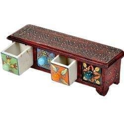 Colorful Ceramic Wooden Jewelery Vanity Drawers bp4ddrawer