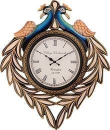 Peacock wall clock for living room 12X12 inch  (clock91b)