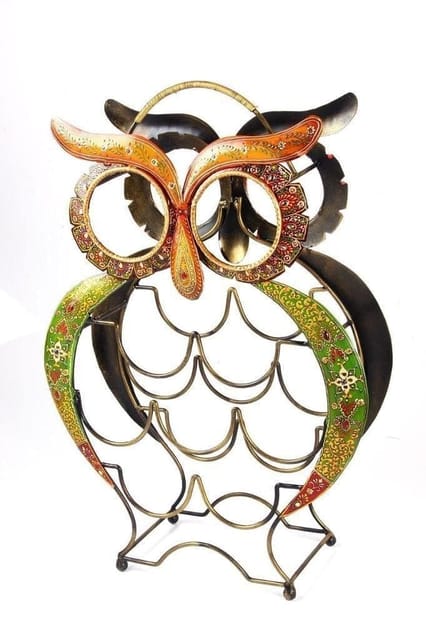 Big Sized Owl Shaped Bottle Rack (10159)
