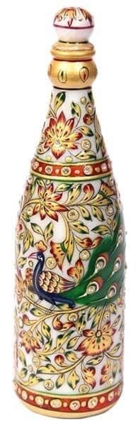 Decorative Marble Champagne/Beer Bottle Showpiece, Indian gift Item (10210)