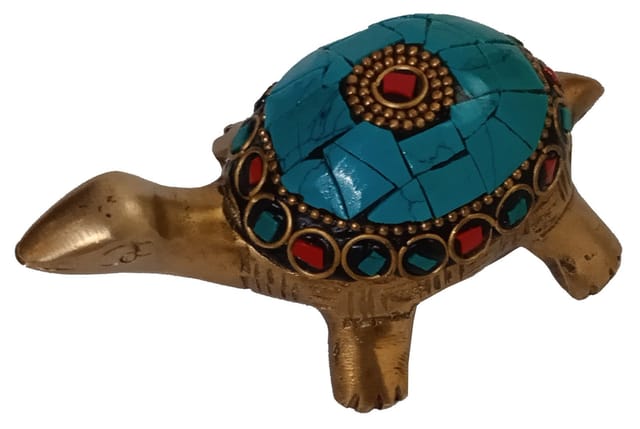 Fengshui for Good Luck Brass Tortoise Showpiece paper weight (10323)