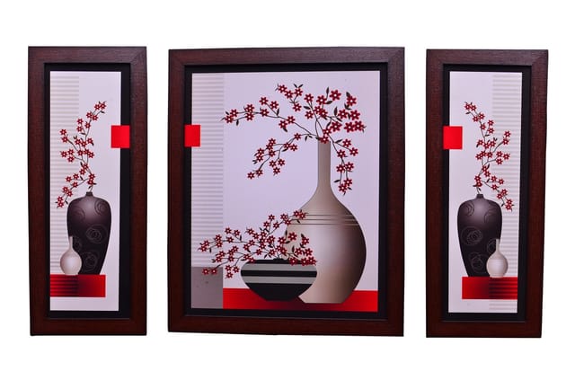 Flower Painting 'Pristine Beauty' Set of 3  (10542)