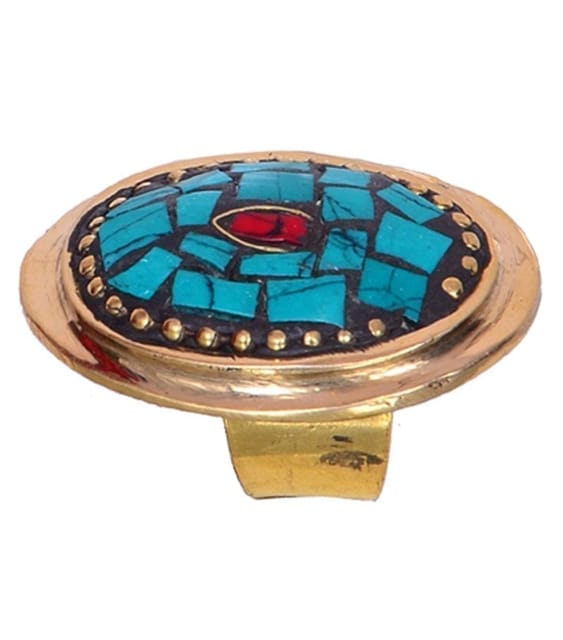 Vintage Collection Cocktail Ring For Women "Green Oval" (30003)