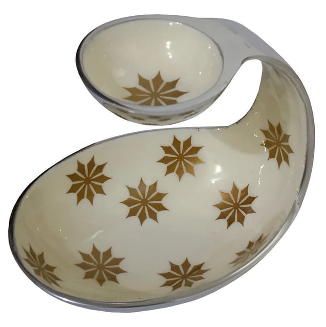 Unique Serving Platter with Chutney stand (10587)
