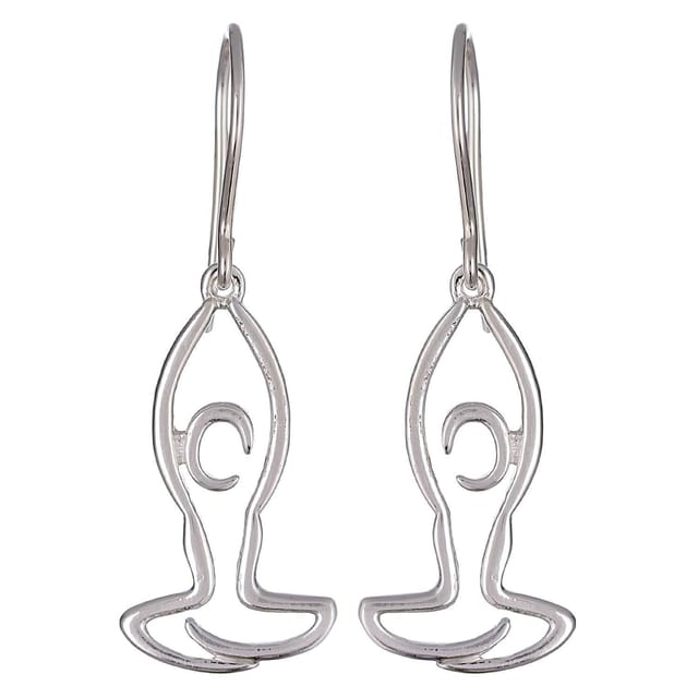 Earrings "Yoga Pleasures": Sterling Silver Ear Rings Handcrafted By Master Craftsmen (30036)