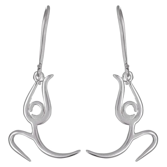 Earrings "Yoga Poses": Sterling Silver Ear Rings Handcrafted By Master Craftsmen (30037)
