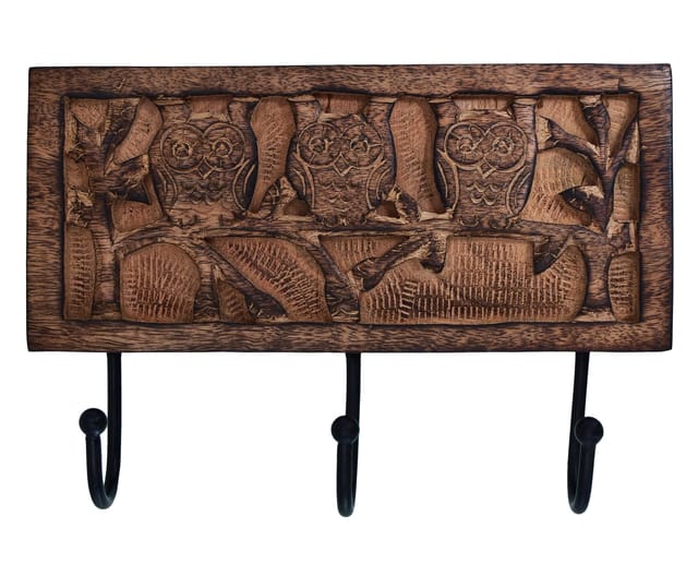 Wooden Wall Hanger Hooks for Hanging Clothes Keys 'Night Forest' (10795)