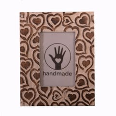 Wooden Photo Frame 'Bouquet Of Hearts' - Memorable Gift For Loved Ones (11012)