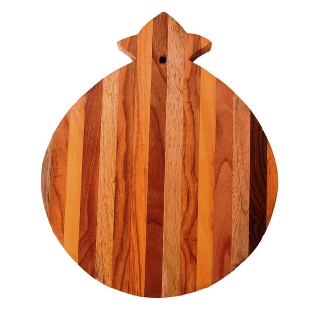 Pear Shape Wooden Cutting, Carving, Chopping Serving Board , Hand Carved Chef Board For Slicing Meat Veggies Bread Crackers Fruits Spices; Durable Kitchen Essential Serveware Accessory (11054)