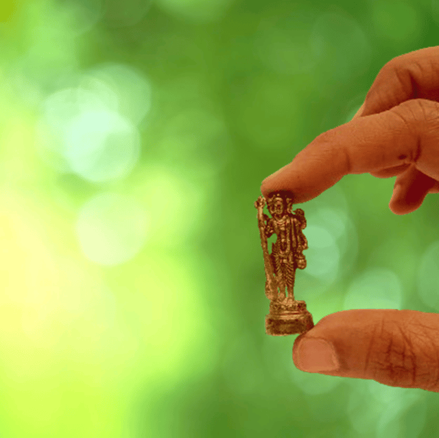 Rare Miniature Statue Dattatreya (Brahma-Vishnu-Shiva), Holy Trinity of Hindu Gods: Unique Collectible Gift (11169)