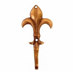 Brass Wall Hook Hanger For Keys, Clothes 'Flower Bloom'; Vintage Design Wall Decor  (11125)