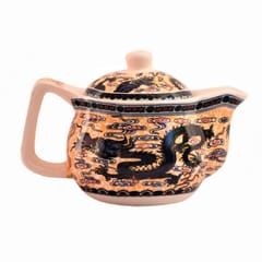 Painted Ceramic Kettle Tea Coffee Pot 350ml (Small) With Steel Strainer (11223)