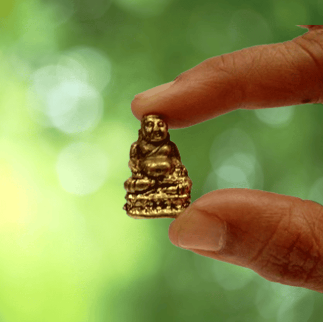 Rare Miniature Statue Laughing Buddha; Unique Collectible Gift (11415)
