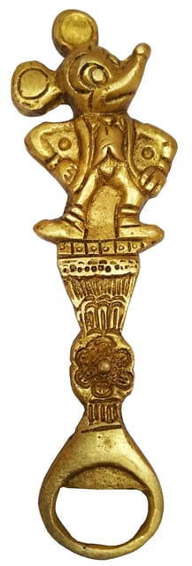 Brass Bottle Opener 'Dancing Mouse': Vintage Collectible Barware (11601)