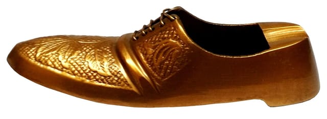 Brass Ashtray 'Kick the Butt': Funky Vintage Shoe Shaped Ash Tray for Cigarette Smokers (11663)