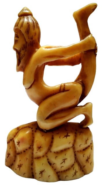 Resin Accent Statue Yoga Guru in Ardha-Dhanurasana (Half-Bow Posture): Unique Decor Showpiece Gift (11642)