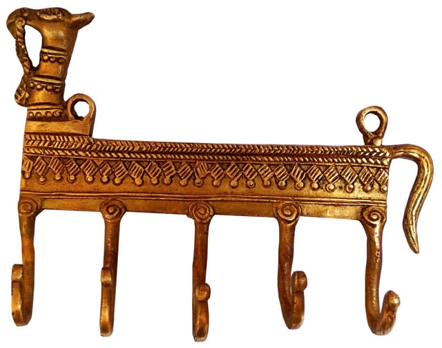 Brass Wall Hook 'Regal Camel': Vintage Design Coat Clothes Hanger (11734)