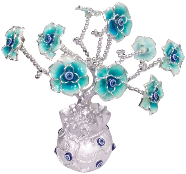 Polyresin Showpiece 'Spring Time': Blooming Flowers Lucky Plant Decorative Statue (11860)