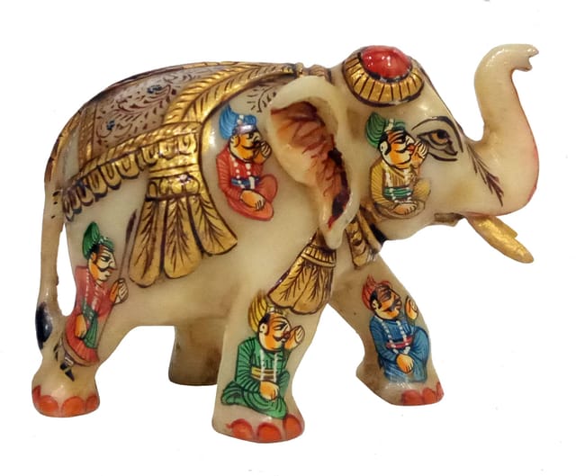 Resin Showpiece 'Majestic Elephant': Decorative Accent Figurine Statue (11859)
