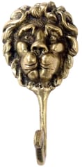 Brass Wall Hook Hanger 'King of Jungle': Vintage Design Wall Decor (11842)