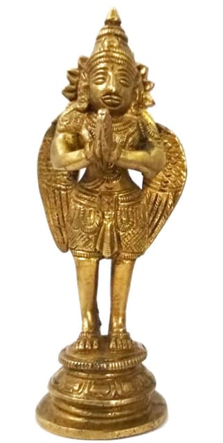 Brass Idol Garuda: King of Birds & Mount of Lord Vishnu (11828)