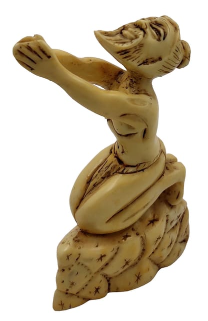 Resin Statue Yoga Guru in Padma Sheershasana or Lotus Legs Head Stand Pose: Stone Finish Decor Gift (11786)