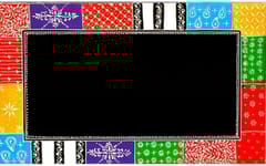 Wooden Name Board: Blank Nameplate, Hand-painted Colorful Border (11946)