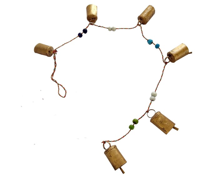 Brass Wall Door Hanging Cattle Bells String: Also Use As Bandhanwar, Toran Or Festoon (12219)