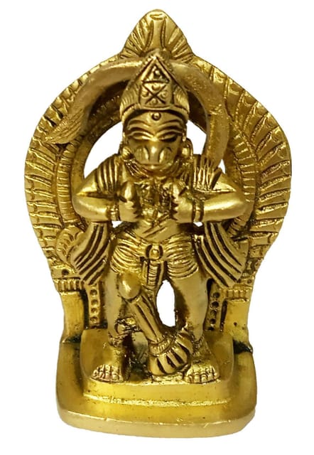 Brass Idol Hanuman: Statue Depicting Ram Always In Bajrangbali Heart (12212)