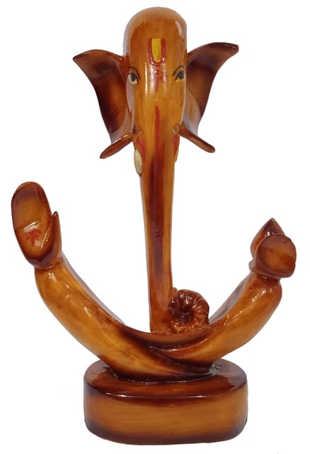 Resin Idol Lord Ganesha: Glossy Finish Modern Art Statue (12307)
