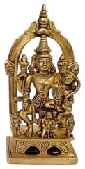 Brass Idol Vishnu-Lakshmi (Laxminarayana) Garuda: Rare Collectible Statue For Home Temple (12502)