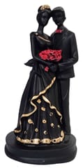 Resin Statue Forever Couple: Love Scene Newly Married Showpiece (12496B)